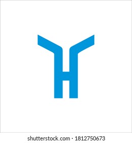YH logo design vector sign