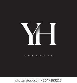 YH Monogram Logo Minimal Elegant Letter mark for Luxury, Fashion   Creative Brands	
