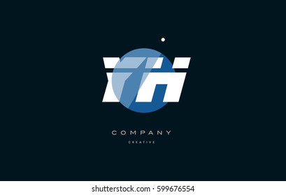 yh y h  blue circle dot big font alphabet company letter logo white design vector icon template 