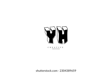 YH Y H vector logo design