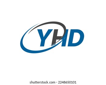 YHD letter creative modern elegant swoosh logo design
