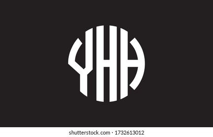 YHH Circle Emblem Abstract Monogram Letter Mark Vector Logo Template