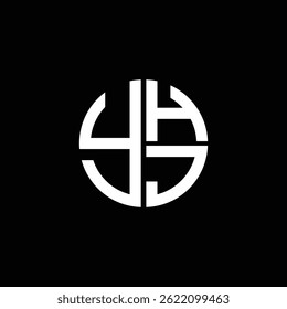 YHJ logo YHJ icon YHJvector YHJ monogram YHJletter YHJminimalist YHJ Circle YHJflat Unique modern flat abstract logo design.
