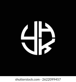 YHK logo YHK icon YHKvector YHK monogram YHKletter YHKminimalist YHK Circle YHKflat Unique modern flat abstract logo design.
