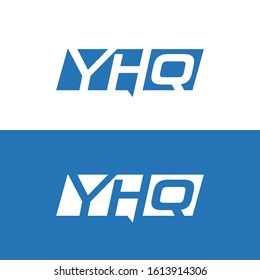 YHQ letter logo design vector