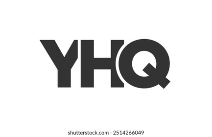 YHQ logo design template with strong and modern bold text. Initial based vector logotype featuring simple and minimal typography. Trendy company identity ideal for businesses brand presence.