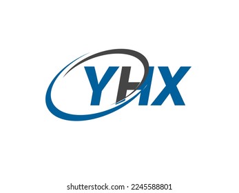 Letra yhx creativo diseño elegante del logo de swoosh