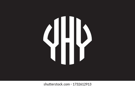YHY Circle Emblem Abstract Monogram Letter Mark Vector Logo Template