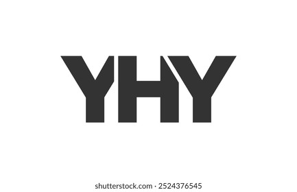 YHY logo design template with strong and modern bold text. Initial based vector logotype featuring simple and minimal typography. Trendy company identity ideal for businesses brand presence.