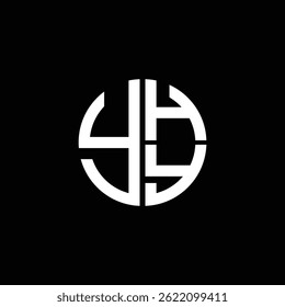 YHY logo YHY icon YHYvector YHY monogram YHYletter YHYminimalist YHY Circle YHYflat Unique modern flat abstract logo design.
