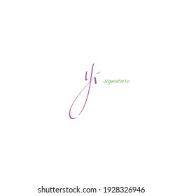 Logo für die erste Handschrift von Yi für die Identität