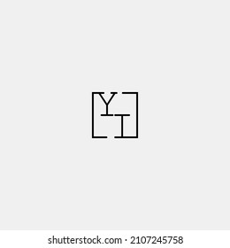 YI initial logo in line concept in high quality professional design that will be best for companies