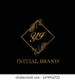 YI Initial wedding logo template vector
