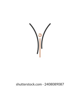 YI, IY, Abstract initial monogram letter alphabet logo design