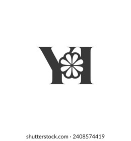 YI, IY, Abstract initial monogram letter alphabet logo design