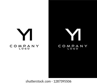 yi, iy letter logo design template vector . vector logo for company logo identity