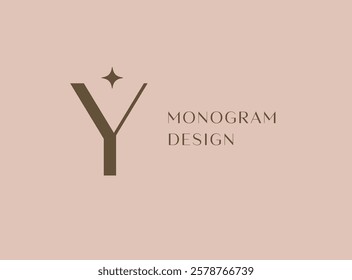 YI or IY letter logo icon design. Classic style luxury initials monogram.