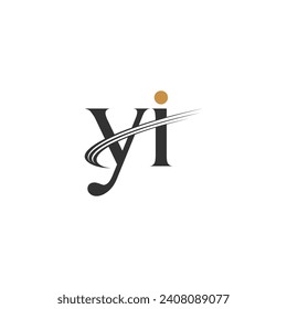 YI, IY, Y AND I Abstract initial monogram letter alphabet logo design