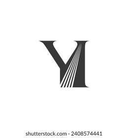 YI, IY, Y AND I Abstract initial monogram letter alphabet logo design