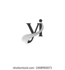 YI, IY, Y AND I Abstract initial monogram letter alphabet logo design
