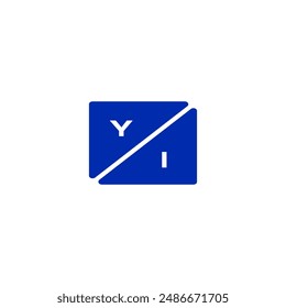 Diseño de logotipo de letra YI Diseño de logotipo único y moderno. Diseño de letra de marca profesional YI. Icono de Ilustración vectorial de Plantilla tipo logotipo de letra YI.
