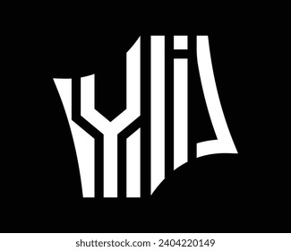 Diseño vectorial del logotipo de la letra YI.