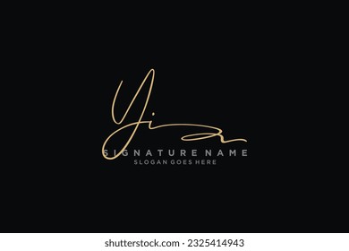 YI Letter Signature Logo Template elegant design logo Sign Symbol template vector icon
