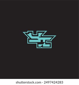 YI letter sporty and bold concept blue esport dynamic gaming monogram logo