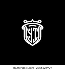 YI shield initial monogram with high quality professional design that will print well