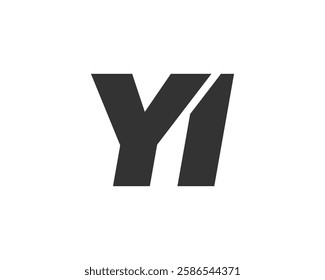 YI Techno Editable Font Logo For Corporate Branding. Bold, Futuristic Design With Unique Typographic Ideas. Minimal Custom Type And Dynamic Letter Variations For Promotion, Printing, And Book Titles