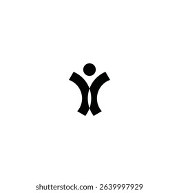 YI technology initials logo illusion vector