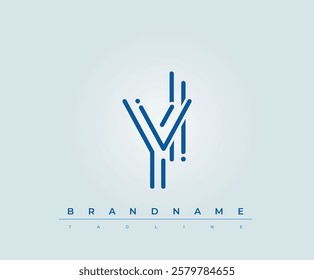 YI Technology Letter Logo Template. This tech letter logo is a graphic mark that uses letters to represent a technology company.