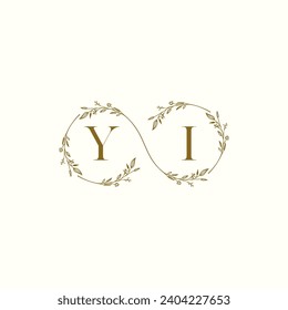 YI wedding infinity in elegant monogram with high quality professional design that will print well