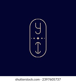 YI wedding lie monogram with high quality professional design that will print well across any print media