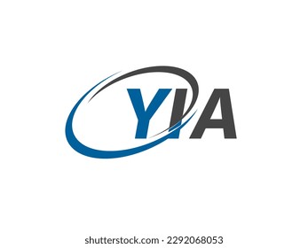 YIA letter creative modern elegant swoosh logo design