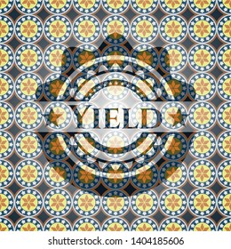 Yield arabesque style badge. arabic decoration.