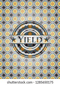 Yield arabic emblem. Arabesque decoration.
