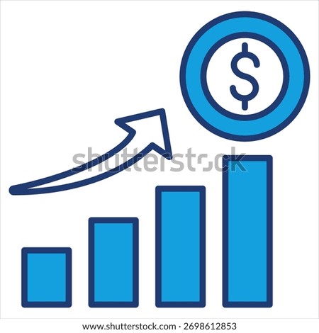 Yield Blue Icon Vector Illustration