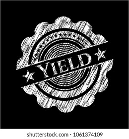 Yield chalkboard emblem