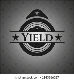 Yield dark emblem. Retro