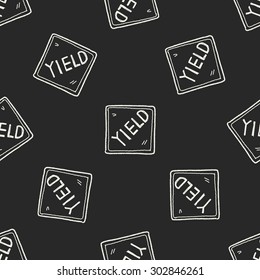 yield doodle seamless pattern background