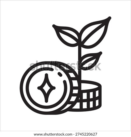 Yield Farming Virtual Economy simple line icon