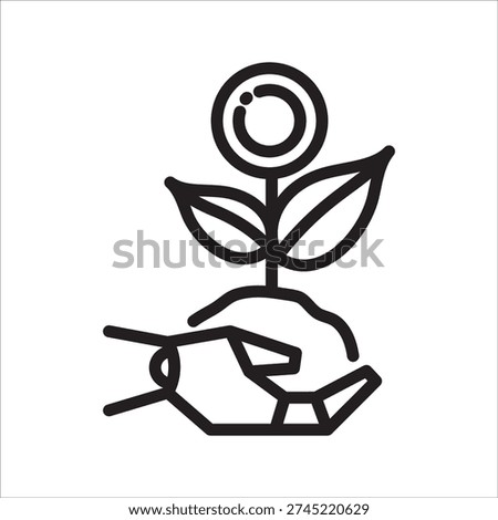 Yield Farming Virtual Economy simple line icon