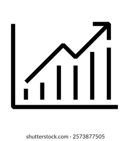 Yield. Growth Chart, Productivity, Performance Metrics. Vector Editable Stroke Icon.