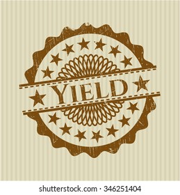 Yield grunge stamp