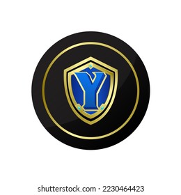 Yield Guild Games icon symbols isolated on white background. Cryptocurrency coin created in blockchain technology. Vector illustration.