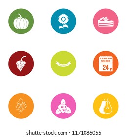 Yield icons set. Flat set of 9 yield vector icons for web isolated on white background