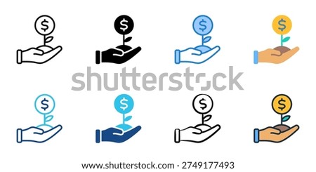 Yield icons set multiple style collection. Editable stroke 
