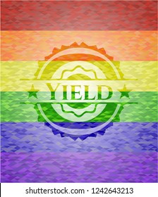 Yield lgbt colors emblem 