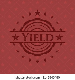 Yield red icon or emblem